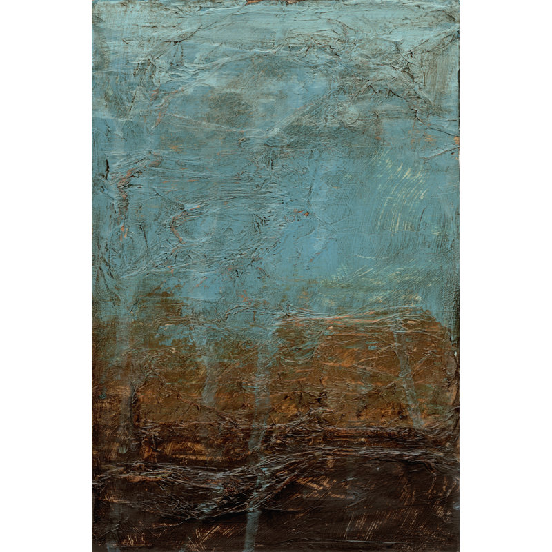 Oxidized Copper V - Wrapped Canvas Art Prints, 46cm H x 30cm W x 3.8cm D