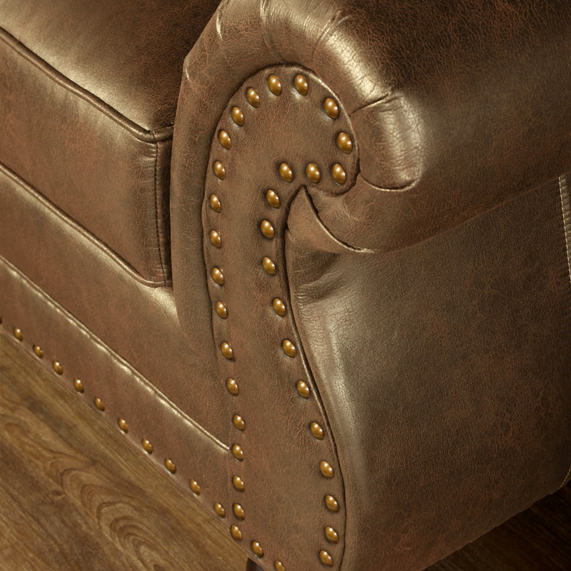 Fauteuil convertible Marelie, Similicuir brun Knarik