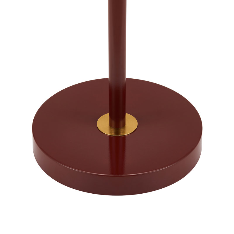 Lampe sur pied réglable traditionnelle 64,5 po Kelliann, Rouge / doré