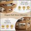 Console demi-lune avec tiroir et 2 tablettes-272522666