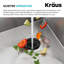 Broyeur à déchets à alimentation continue KRAUS Wasteguard avec moteur ultra-silencieux pour évier de cuisine avec cordon d'alimentation et bride inclus-117435416
