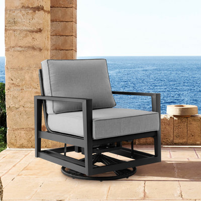 Brittanny Outdoor Gliding Metal Chair with Cushions