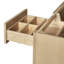 Meuble-lavabo ovale simple de 122 cm (48 po) avec comptoir en quartz blanc de Carrare de 3,8 cm (1,5 po) en chêne naturel-1080211027-1080211032