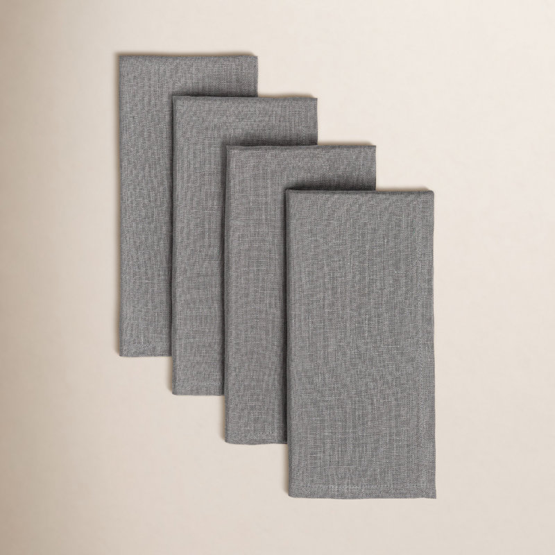 serviettes de table 100% lin, Gris