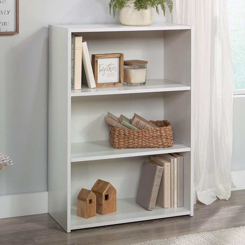Bibliothèque à 3 tablettes, finition blanc doux, (3 Shelves) 35"H x 24.57"W x 11.5"D