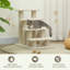 4-Step Dog Steps for Bed & Sofa, Pet Climb Ladder for Dogs & Cats, 63 x 43 x 60 cm, Cream