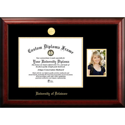 Cadre photo de diplôme en relief university of delaware