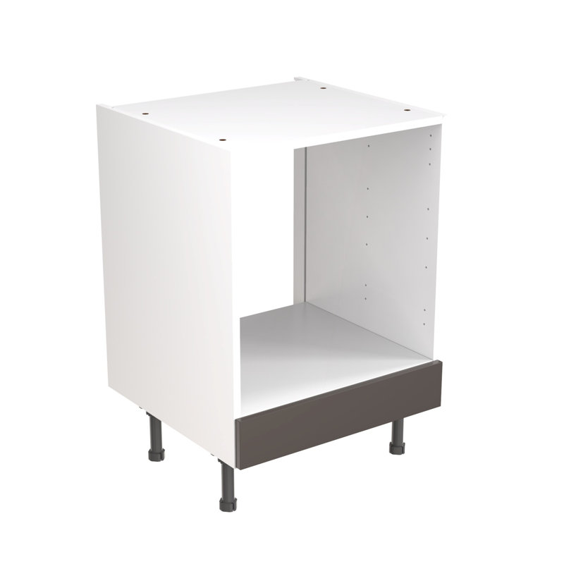 Kitchen Kit Flatpack Slab Matt Base Unit Oven, Graphite