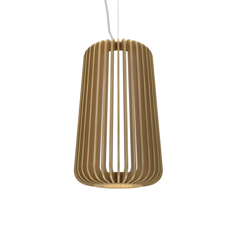 Stecche Di Legno 1 - Light Pendant, Sand, 12.68" H x 7.8" W x 7.8" D