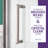 Lancer Series 29.4'' - W x 72'' H Hinged Door Semi-Frameless Shower Door with TSUNAMI GUARD-49718876