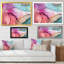 Marbre luxueux turquoise liquide - art mural moderne sur toile-174184596-174184599