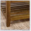 Grande table basse rembourrée en lin capitonné avec tablette en bois de hêtre
