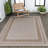 Kaliee Classic Casual Border Stripe Beige/Cream Indoor/Outdoor Rug-1026072736