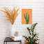 Orange Cactus Abstract Contemporary Cactus Succulent Plant Landscape Wall Art Print-1872000259