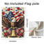 Drapeau de jardin floral avec aigle à tête blanche et Liberty Bell