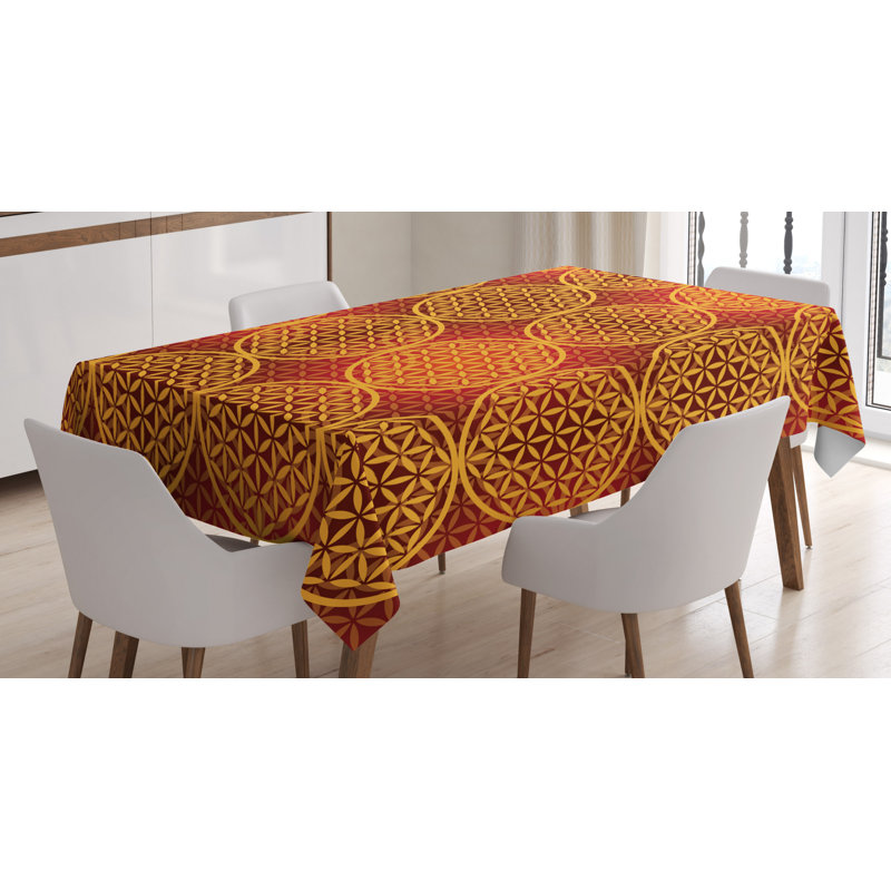 Nappe abstraite ambesonne, Orange, 84 po x 60 po