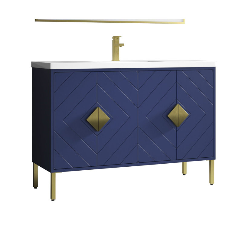 48'' Single Bathroom Vanity with Acrylic Top