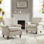 Zellig Traditional Wooden Upholstered Accent Chair-517665712