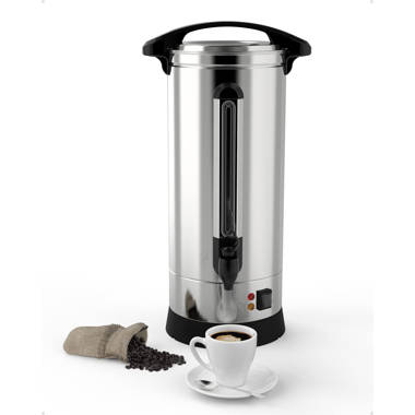 Cavlhils Large Coffee Urn,100-Cup Coffee Maker with Temperature Control and  Display,Premium Stainless Steel Hot Water Percolate and Dispenser for