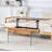 43.3-inch coffee table with height-adjustment function (with storage space) combines rustic style with tempered glass, space-saving design, multiple color options, suitable for living room and office, Natural Wood-244414329