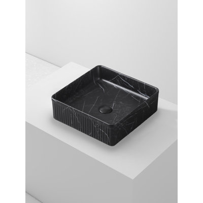 Ivy Bronx Condol 375 mm L x 375 mm W Ceramic Square Sink