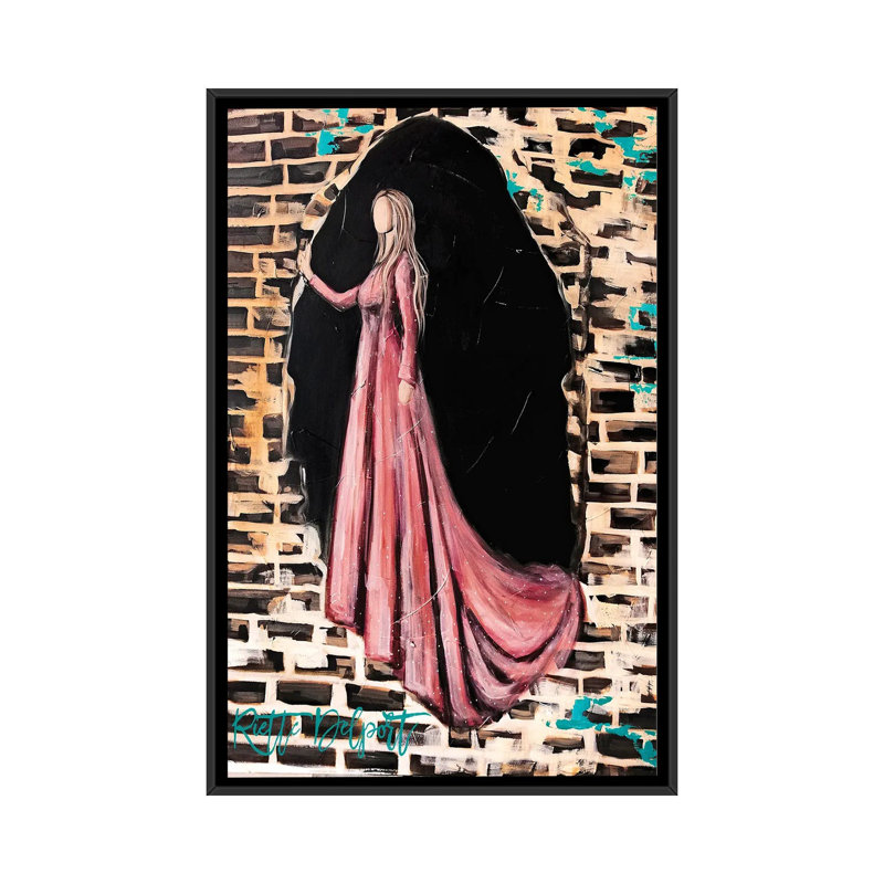Une reine sera toujours, H 60 po x l 40 po, Floater Framed Print Canvas without Mat, Noir