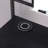 Black And Gunmetal Writing Desk With USB Ports