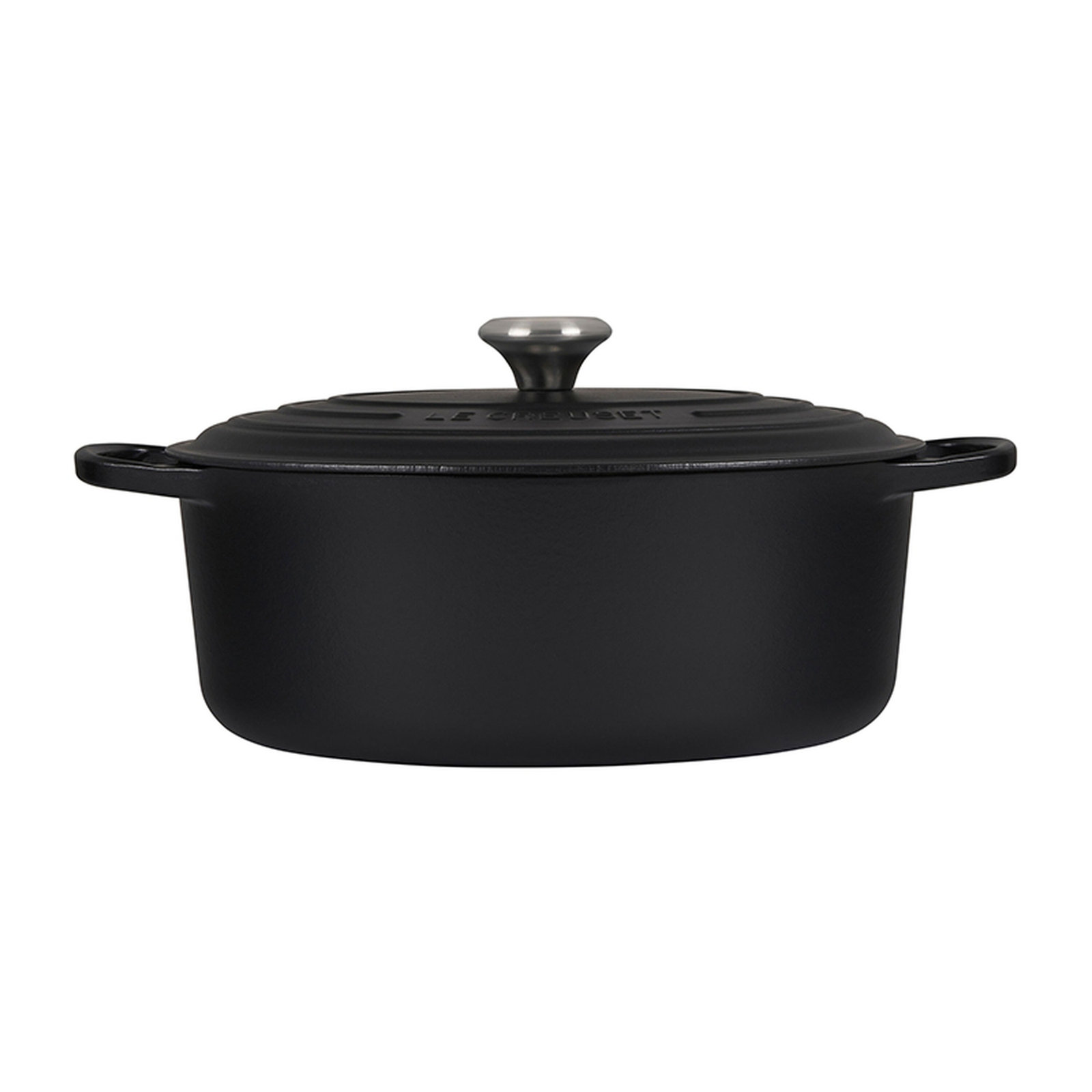 Enameled Cast Iron Oval Dutch Oven, 15.5 quarts, Oyster/Silver