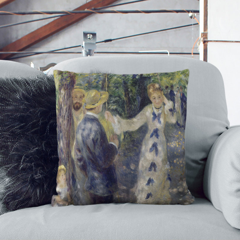 The Swing Scatter Cushion with Filling, Black, 55cm H x 55cm W x 20cm D