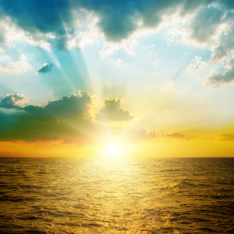 Bright Sunset - Wrapped Canvas Print, 30cm H x 30cm W