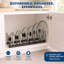 Support de rangement extensible pour couvercle de casserole, pieds de rangement en acier au carbone noir antidérapants, 16,1 po à 25,5 po