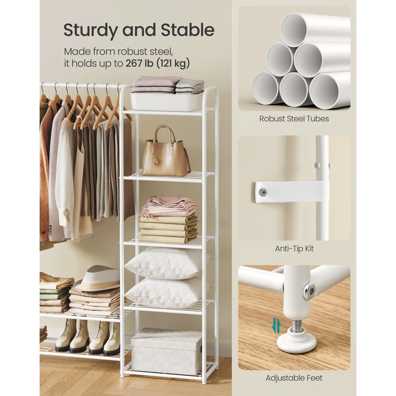 183cm Clothing Rack, White