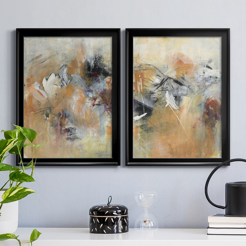 «Frozen Spring I», ensemble de 2 impressions sur toile encadrées, H 24,5 po x l 18,5 po x P 1,25 po, Cadre noir