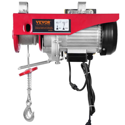 Electric Hoist, 1320 lbs Lifting Capacity, 1150W 110V Electric Steel Wire Winch with Wireless Remote Control, 40ft Single Cable Lifting Height & Pure Copper Motor, for Garage Warehouse Factory