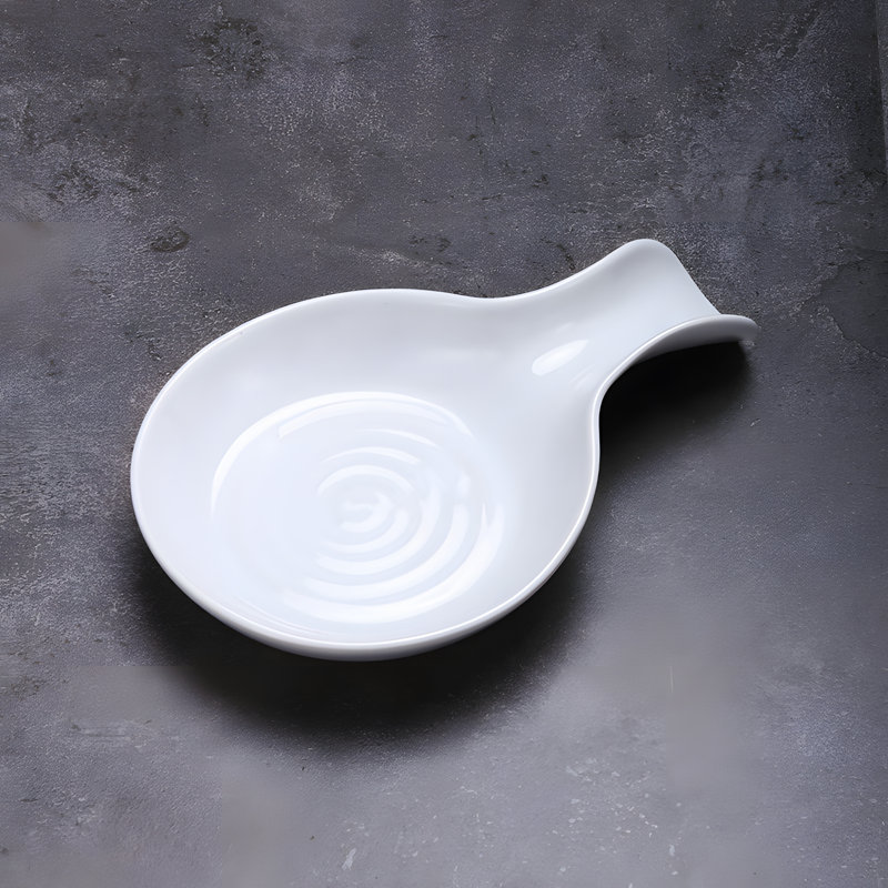 Repose-cuillère en céramique, taille idéale pour les ustensiles de cuisine, résistant à la chaleur et facile à nettoyer, conception unique qui ajoute du charme, va au lave-vaisselle