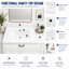 Meuble-lavabo 30 po avec lavabo blanc