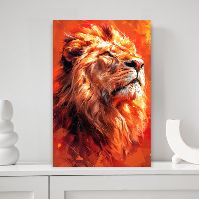 Lion, aquarelle, art animalier contemporain