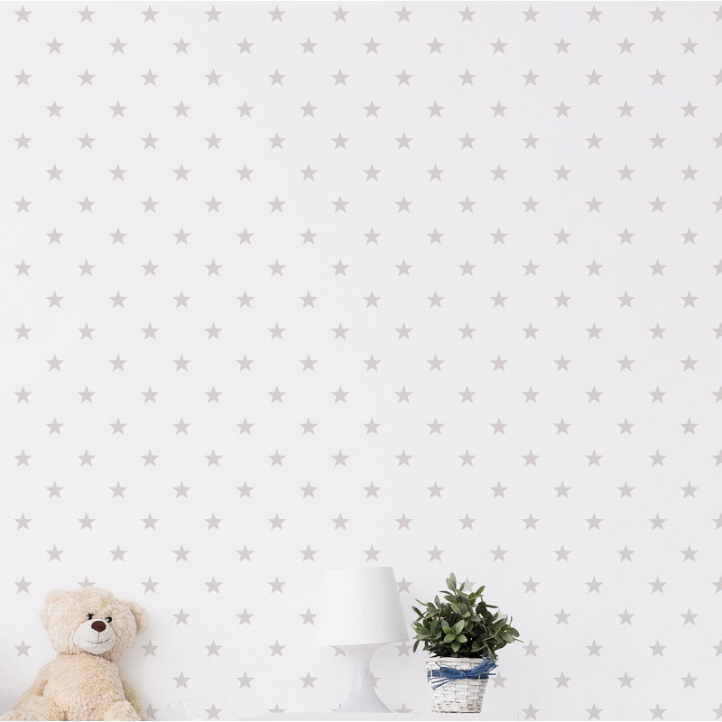 Galaxy 10m x 53cm Matte Wallpaper Roll, White/Grey