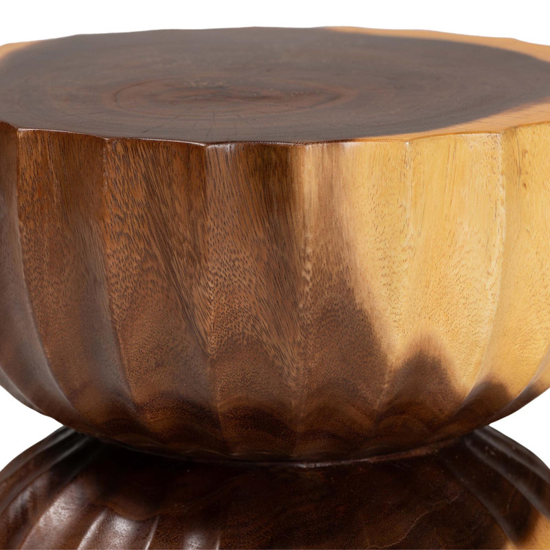 Table d'appoint en bois sculpté à la main Bali & Pari Noleta