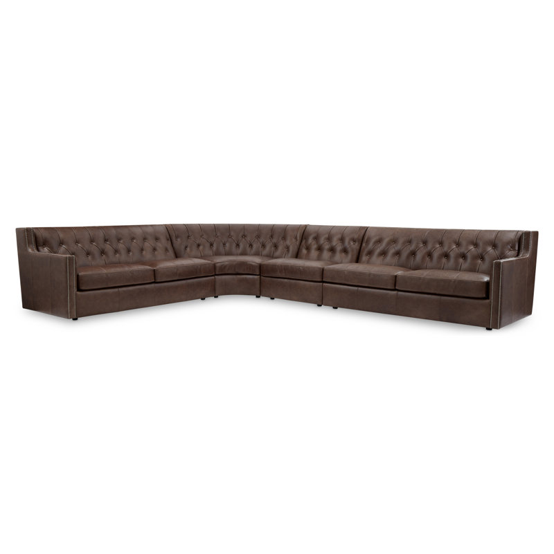 Bernhardt Candace 4 Piece Leather Sectional