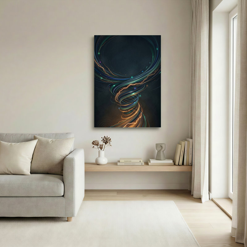 Ensemble de 1 tableau sur toile « Lumières tourbillonnantes », 36"H x 24"W, Wrapped Canvas