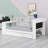 Upholstered Headboard Bed with Trundle, Storage Shelves, Desk & Charging Station-143348851