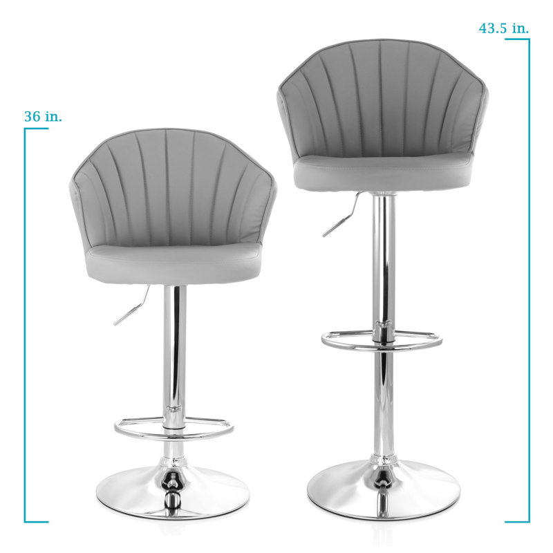 Tabouret de bar Jaretsy, Gris foncé