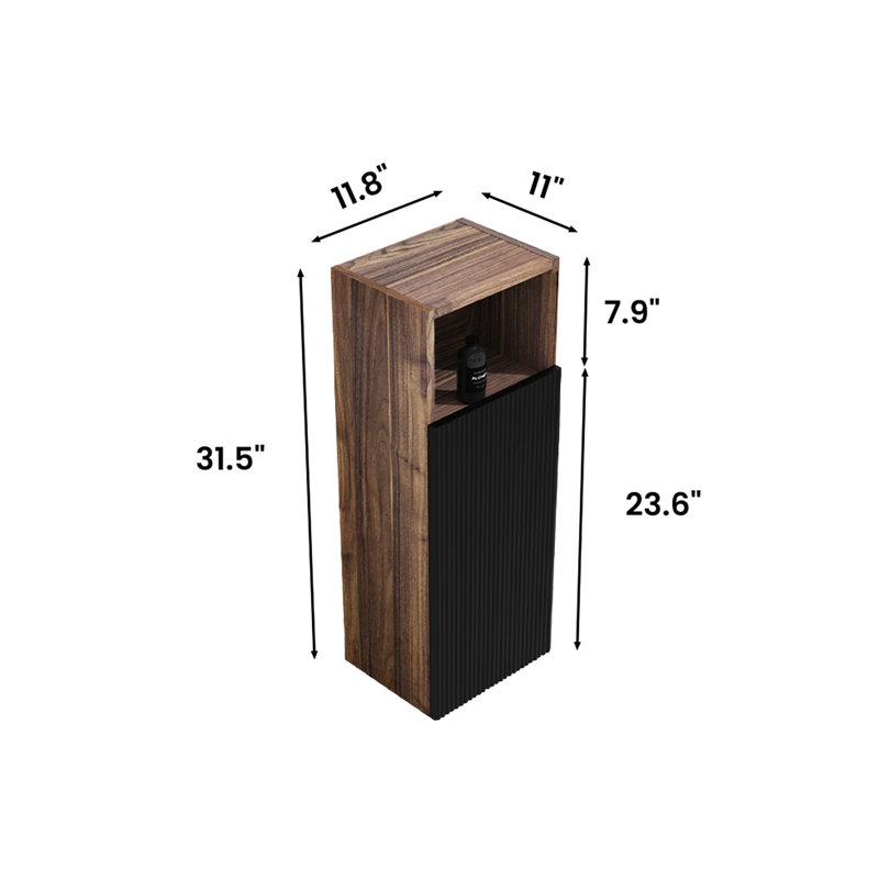 Étagère latérale de salle de bain, armoire fonctionnelle facile à assembler