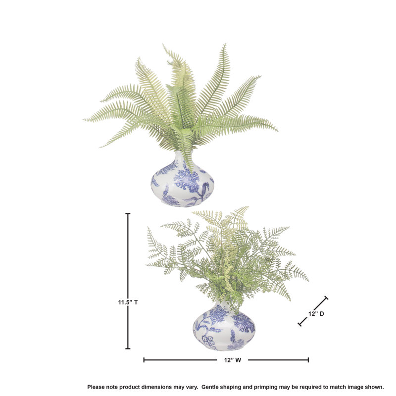 Arrangement de 11,5 po en fausse fougère en pot