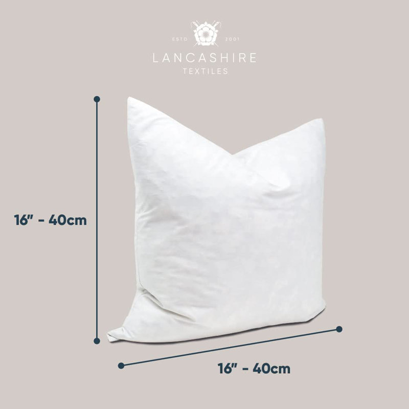 Cotton White Square Throw Pillow Insert
