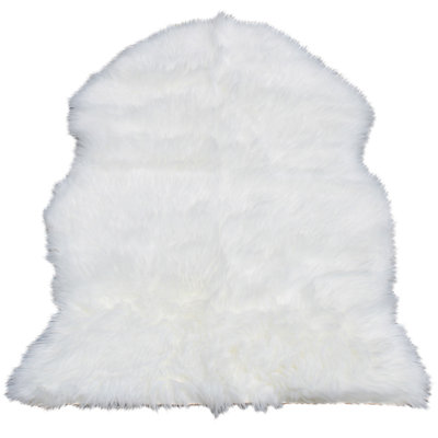 Tapis à poils longs blanc