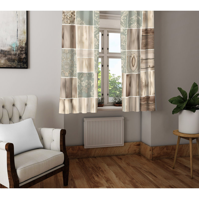 Paire de rideaux semi-transparents Aidia, L 40 po x L 82 po