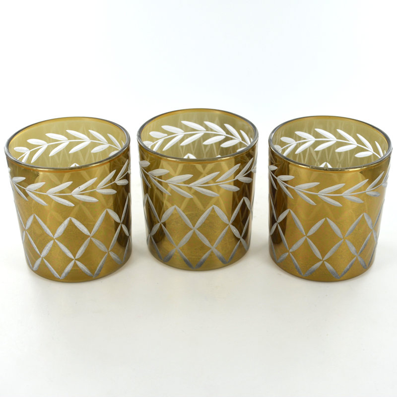 3 Piece Glass Tabletop Votive Holder Set