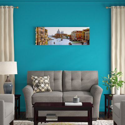 " Boats in a canal with a church in the backgroundSanta Maria della Salute, Grand Canal, Venice, Veneto, Italy " Color Photography
